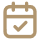 Icon Kalender mit Checkmark