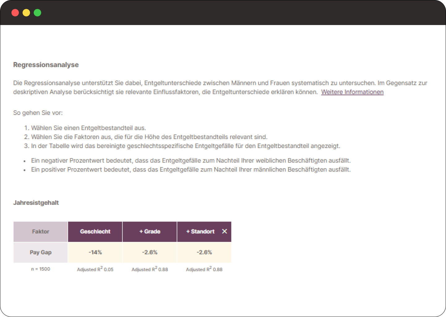 Veschiedene Screenshots, die einen Einblick in das Kienbaum Compensation Portal geben