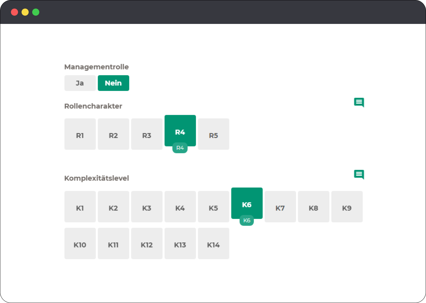 Veschiedene Screenshots, die einen Einblick in das Kienbaum Compensation Portal geben